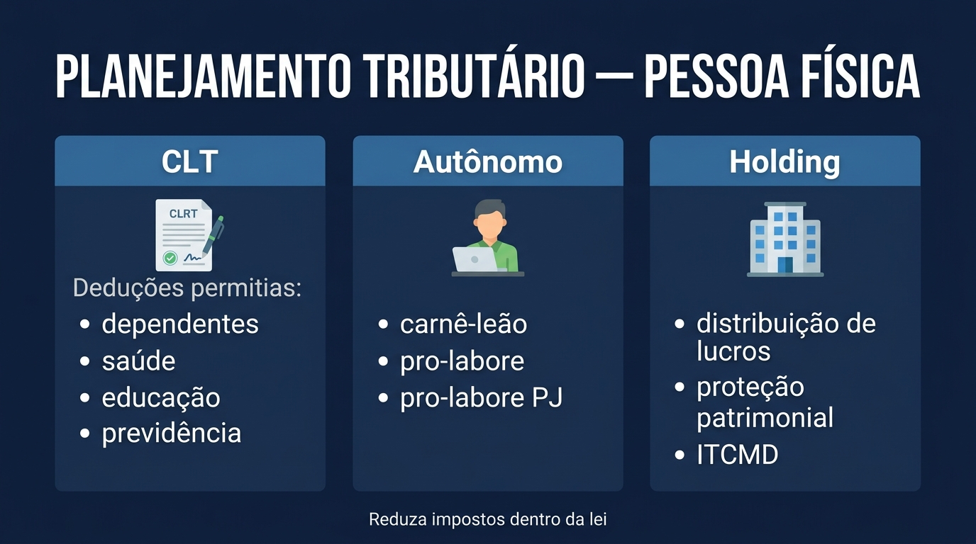 Planejamento Tributário para Pessoa Física: Como Reduzir Impostos Legalmente em 2026