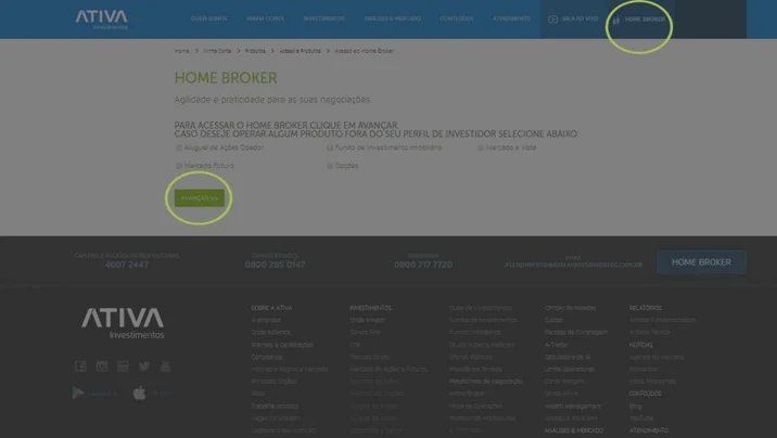 Acesso ao Home Broker